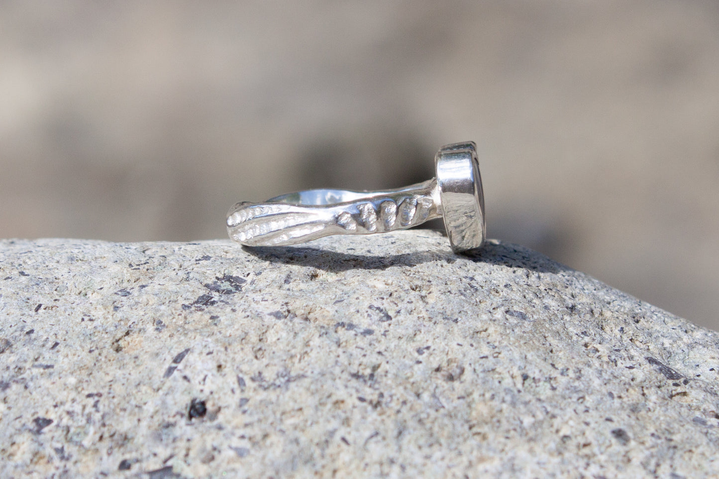 Opal Heart Ring Milky Way