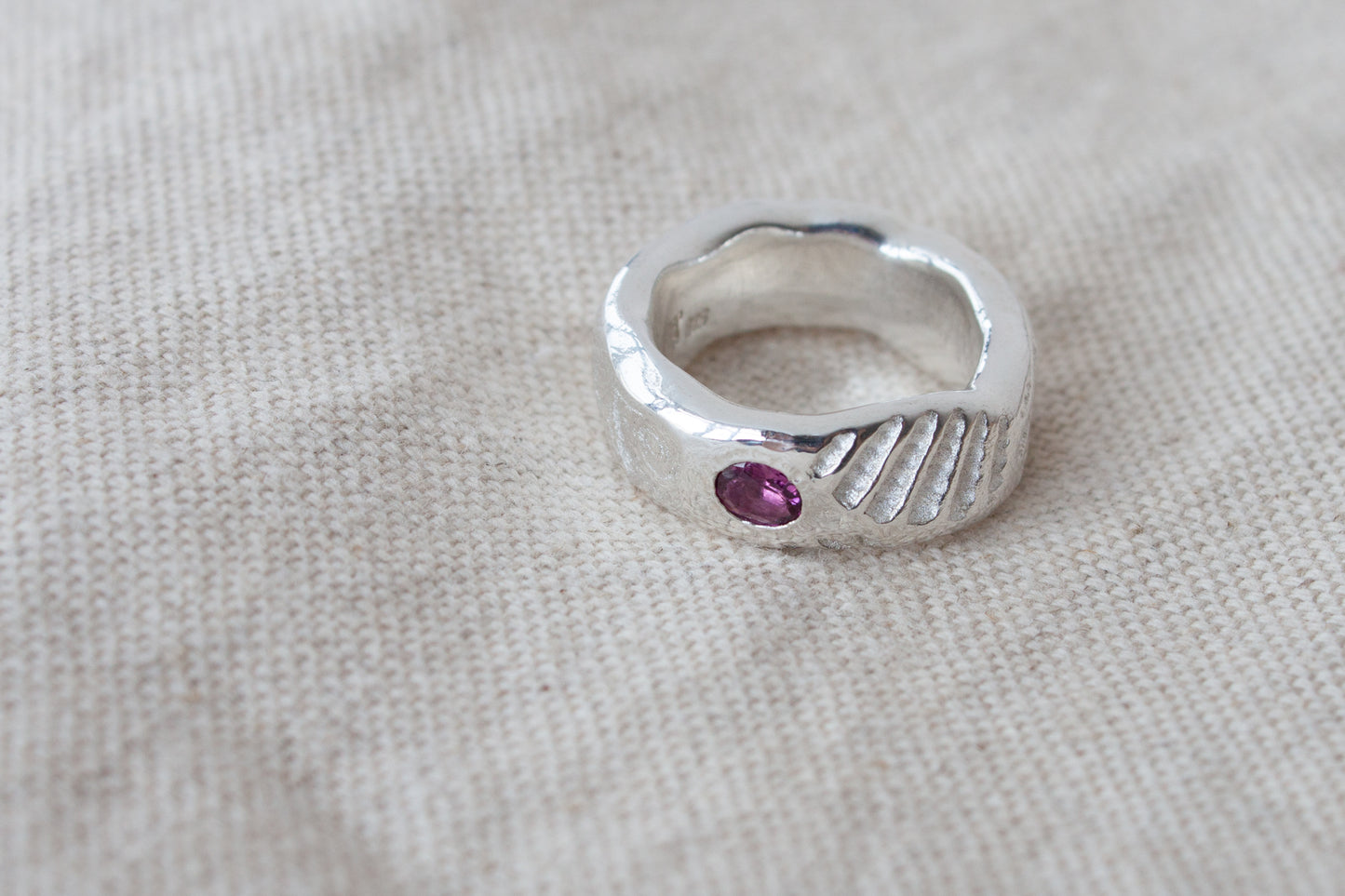 Seabed Ring Rhodolite Garnet