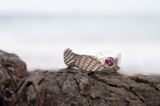 Seabed Ring Rhodolite Garnet
